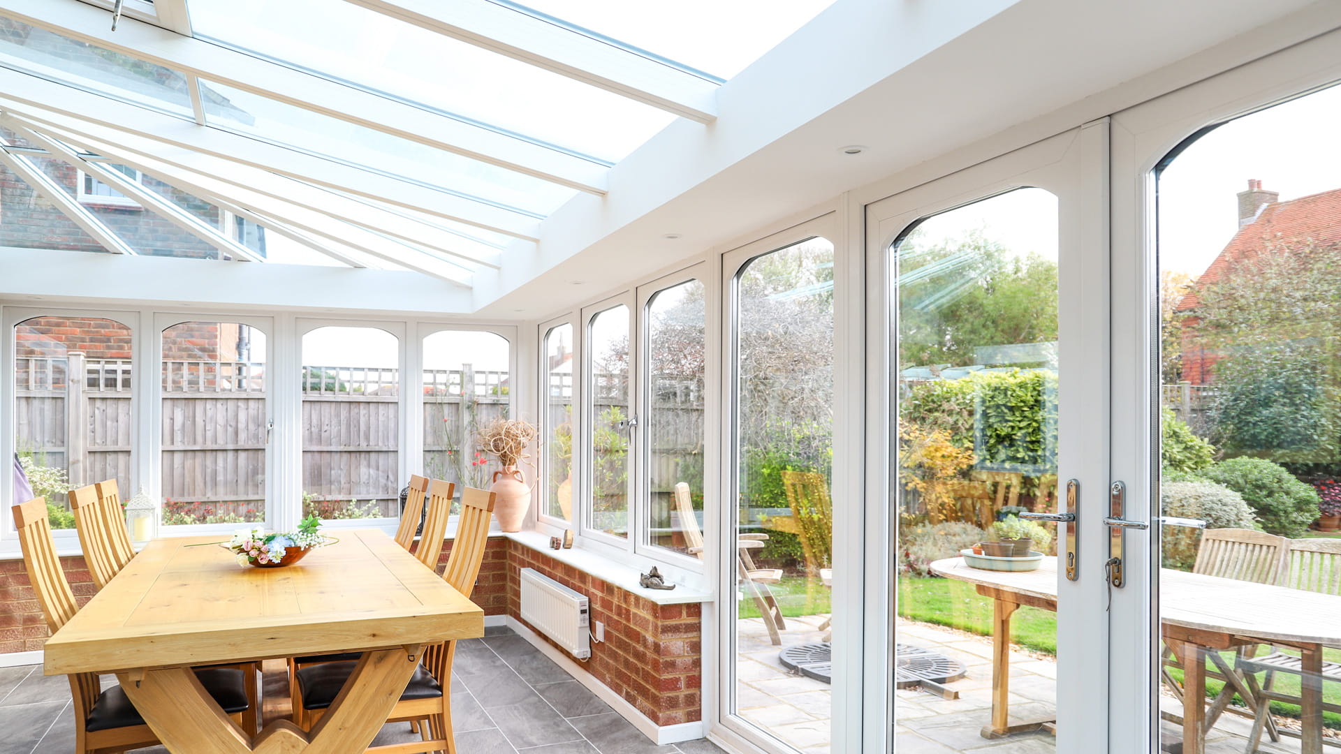 Solid Flat Clear Sheeting installed